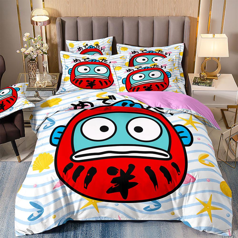 Комплекты постельного белья Hangyodon Sanrio Одеяло Пододеяльник Наволочка Комплекты из 2-3 предметов Декор для детской и взрослой спальни