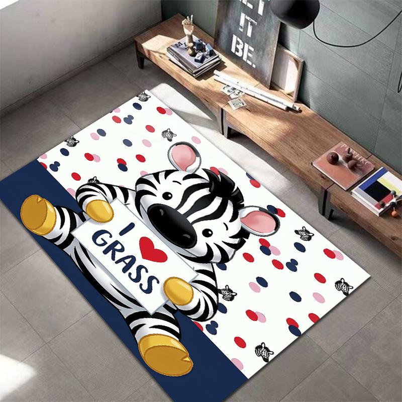 Cartoon animal sign Pattern Square Carpet,Area Rug,Carpet Rug for Living Room Bedroom Sofa Playroom Decor,Non-slip Floor Mat,Holiday Birthday Gifts