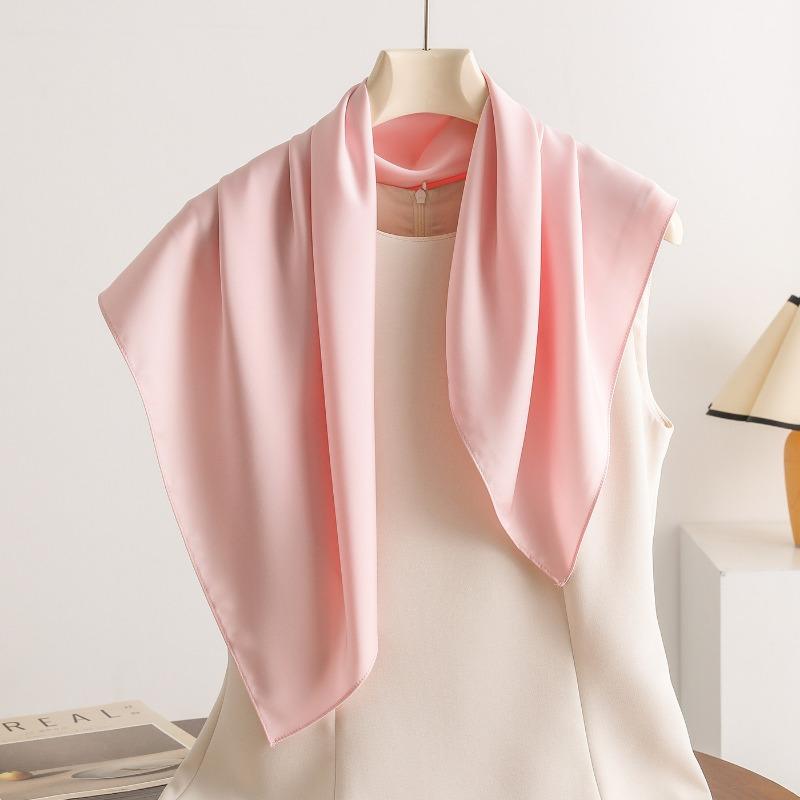 Elegant Elastic Satin Square Scarf Fashion Versatile Women Neck Scarf