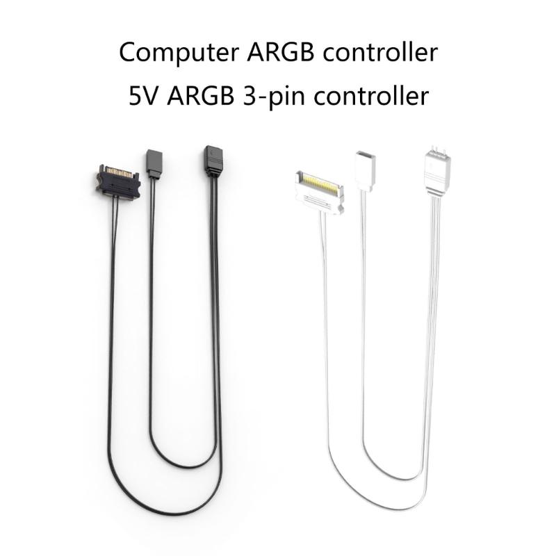 1PC 5V 3Pin 5V 3Pin ARGB SYNC Adapters Cable for Motherboards SYNC PC Chassises Cooling Fan
