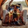 Big Trouble Little China Flannel Blanket Soft Warm All-Season Throw, Design for Camping, Car Travel, Hiking Sofa, Bed, Office Perfect Gift for Parties