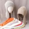 Warm Angora Knitted Hat Rabbit Fur Skullies Beanies Cozy Fur Ear Flap Cap Winter Season