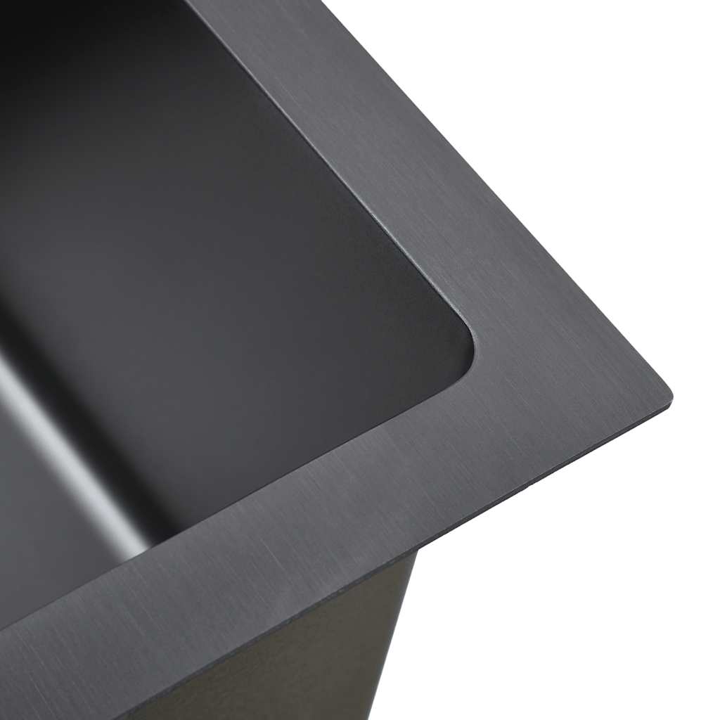 Handcrafted Built in Sink Black Stainless Steel