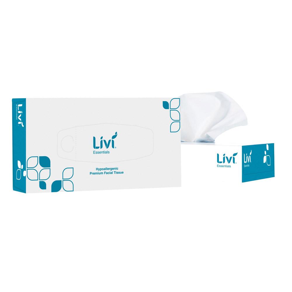 Салфетки для лица Livi Essentials 2-слойные, 100 листов (Коробка 48 шт.)
