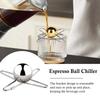 Stainless Steel Coffee Ice Hockey Ball Holder Coffee Frozen Ball for Espresso Coffee Reusable Cooling Coffee Tool