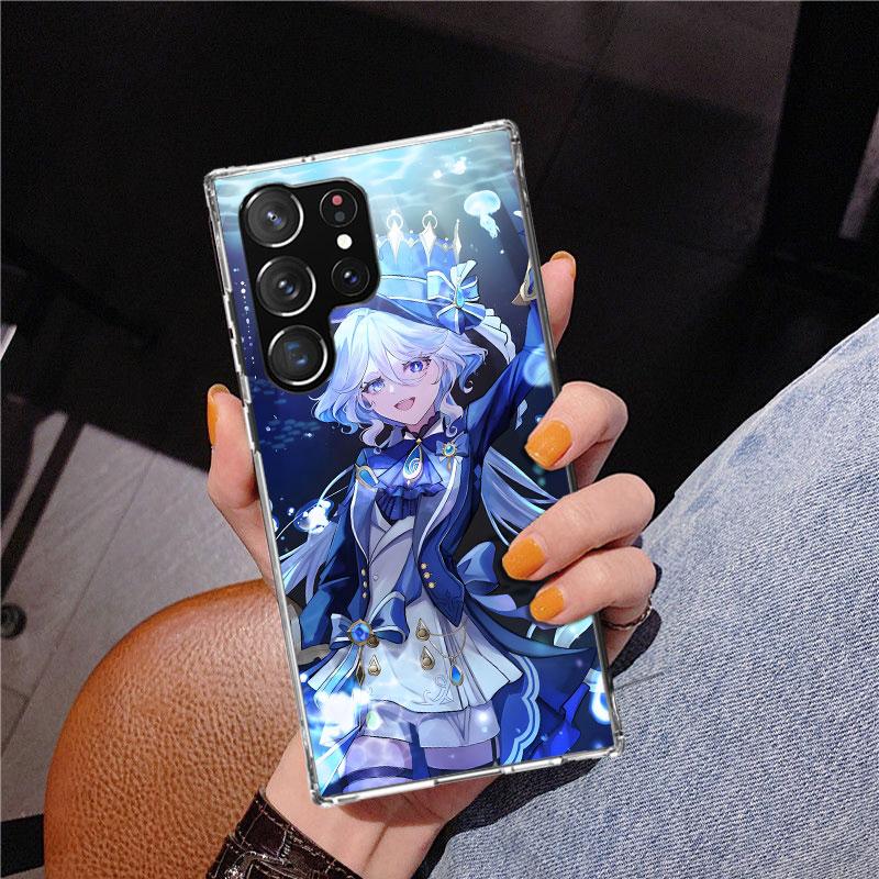 Genshin Impact Furina Phnoe Case for Samsung Galaxy S26 S25 Edge S23 S24 Ultra S22 Plus S21 S20 FE Unique Cover Soft Coque Galax