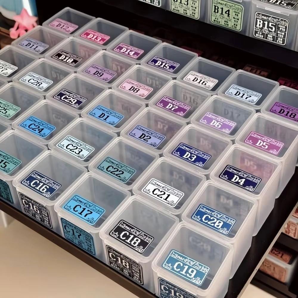 Transparent Beads Storage Box Square Small Bead Containers Tool Classification Box Storage