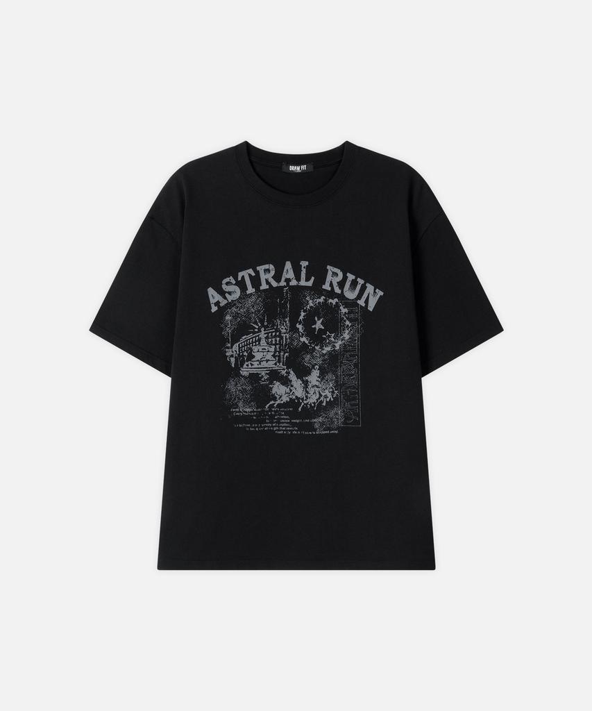 Футболка с коротким рукавом Astral Run с завязками [Черная]