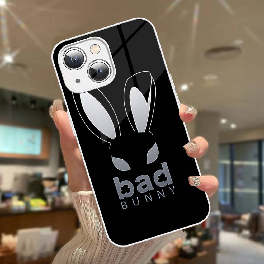 B-Bad Bunny Арт Для IPhone 14 13 12 Mini 11 Pro XS Max X XR 14 Plus Закаленное Стекло Чехол