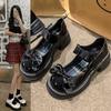 Coarse Heel Black Small Leather Shoes Women's 2025 New Spring and Autumn Japanese Jk College Style Thick Sole Shallow Mouth Mary Jane Single Shoes