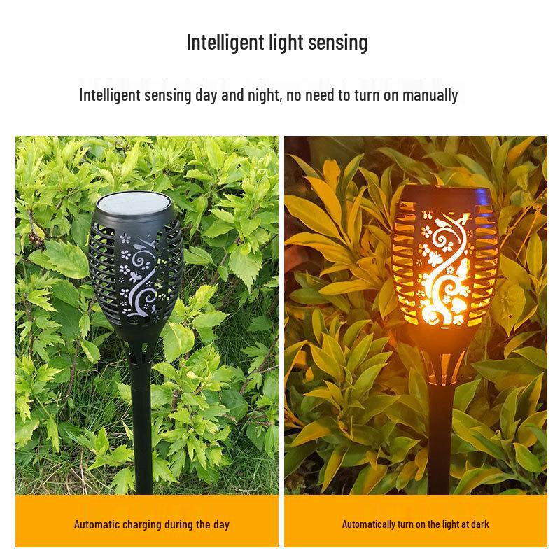 Solar Flame Torch Light for Outdoor Garden, Lawn, Fence, Patio, and Bar Counter