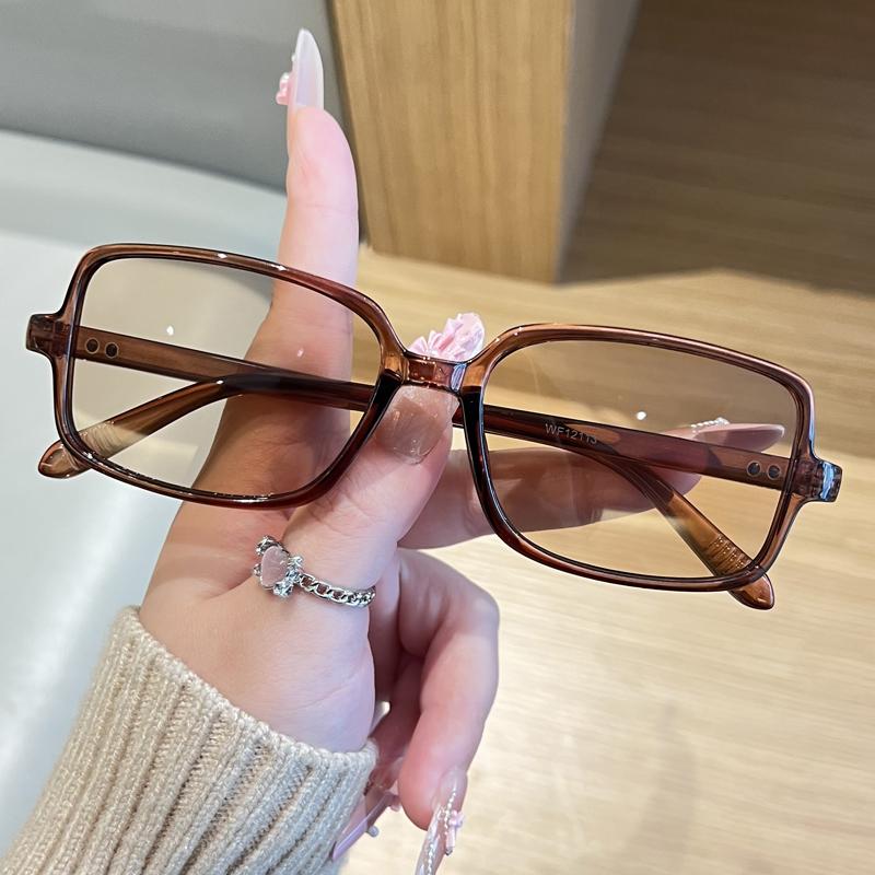 New Korean version simple square sunglasses for men and women fashion trend UV resistant outdoor sunshade sunscreen glasses