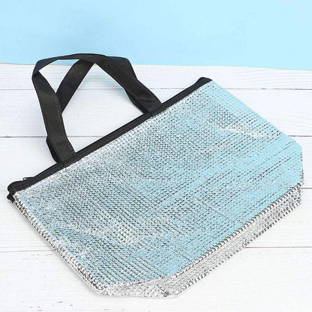 Pearl Cotton Padding Lunch Bag Aluminum Foil Lining Thermal Tote New Insulated Cooler Bag Carrying