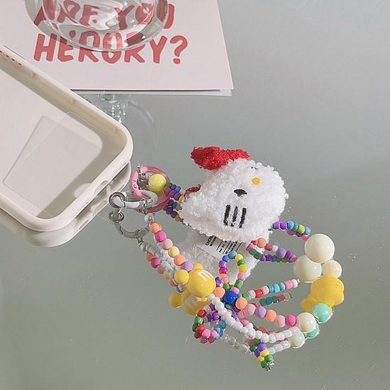 Daylike Kitty Cell Phone Strap Stringing Hang-on Tag Included, a Popular Character In Korea