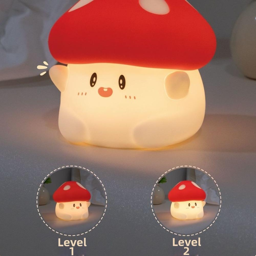 Warm light Mushroom Night Light Type-C Charging Tap Tap Lights New LED Table Lamp  Birthday Gift