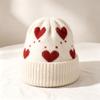 Korean Style Cute Heart Knit Hat Winter Warm Women S Beanie