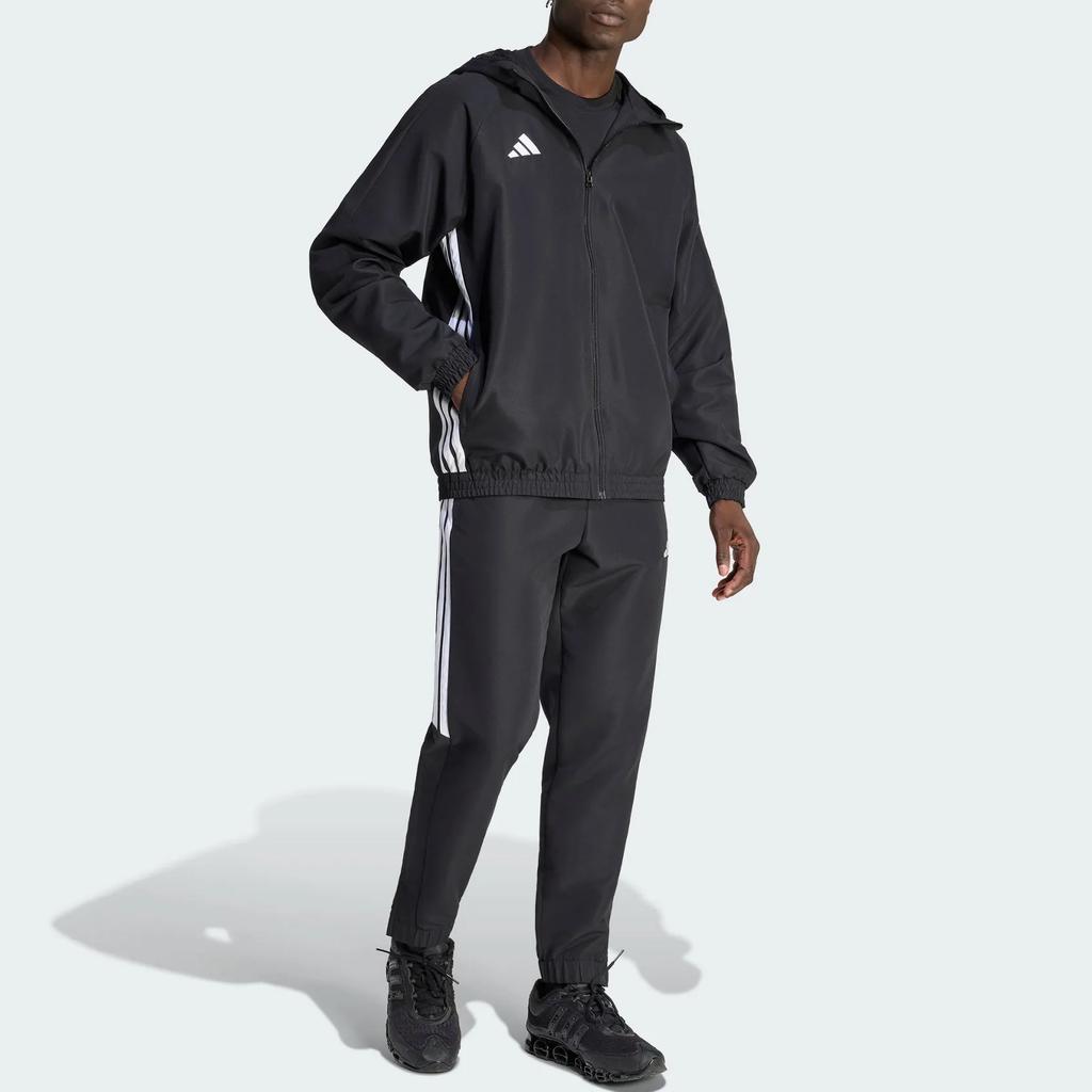 adidas Мужские брюки для футбола Essentials Tiro 26, тканые, Climacool, в полоску, быстросохнущие, с цветовыми блоками, KC9658