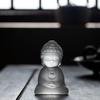 Стеклянные украшения Будды Чань Декорации для журнального столика Аксессуары для чайной церемонии Маленькая статуэтка Будды Спокойный дух Чайные питомцы