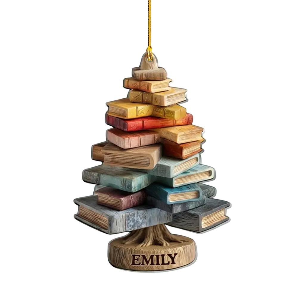 Рождественское украшение в виде книжной елки из АКРИЛА, Книжный подарок, Подарок для книголюба, Книжное украшение, Книжный подарок, Подарок для книголюба, Подарок для библиотекаря