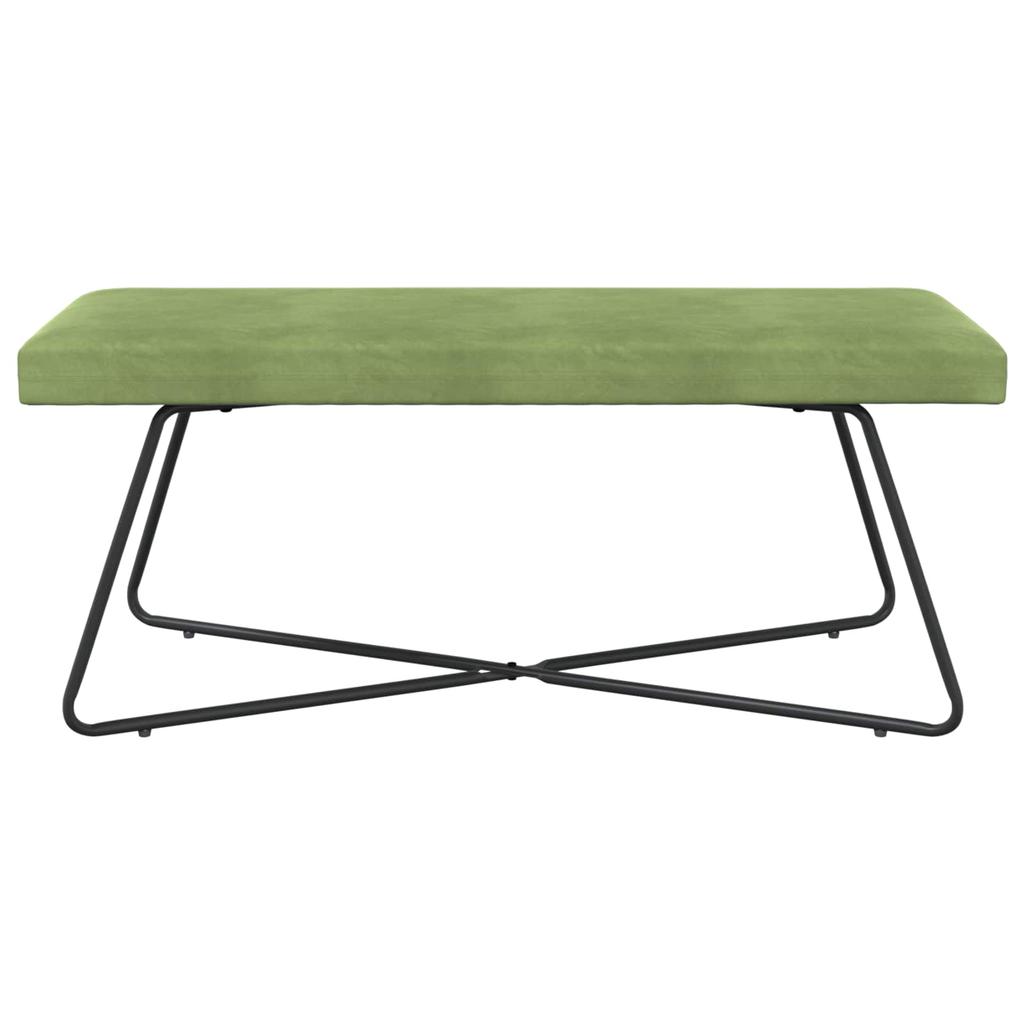 Bench Light Green 110 x 40 x 45 cm Velvet