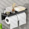 Держатель для туалетной бумаги, настенный держатель для рулона бумаги с поддоном для хранения, органайзер для туалета, подставка для телефона, аксессуары для ванной комнаты