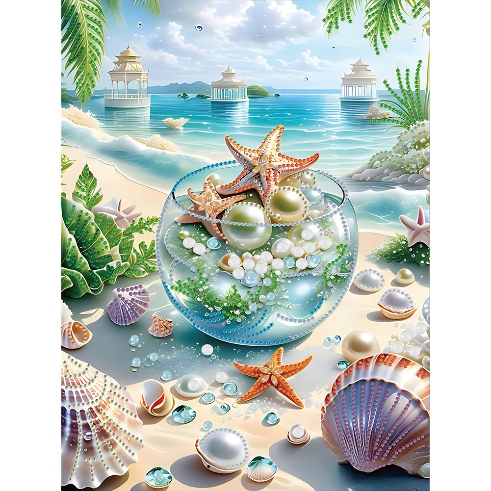 5D DIY Seashell Diamond Painting Series Частичная специальная форма сверла Diamond Painting Seashell Kit Decoration