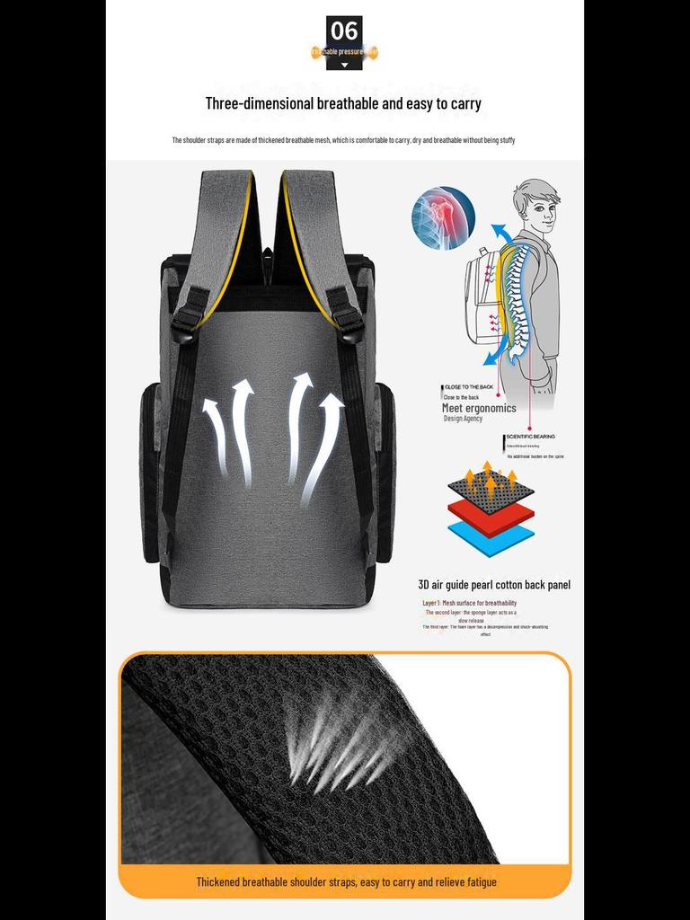 Мужской многофункциональный рюкзак большой вместимости для путешествий, учебы и бизнеса