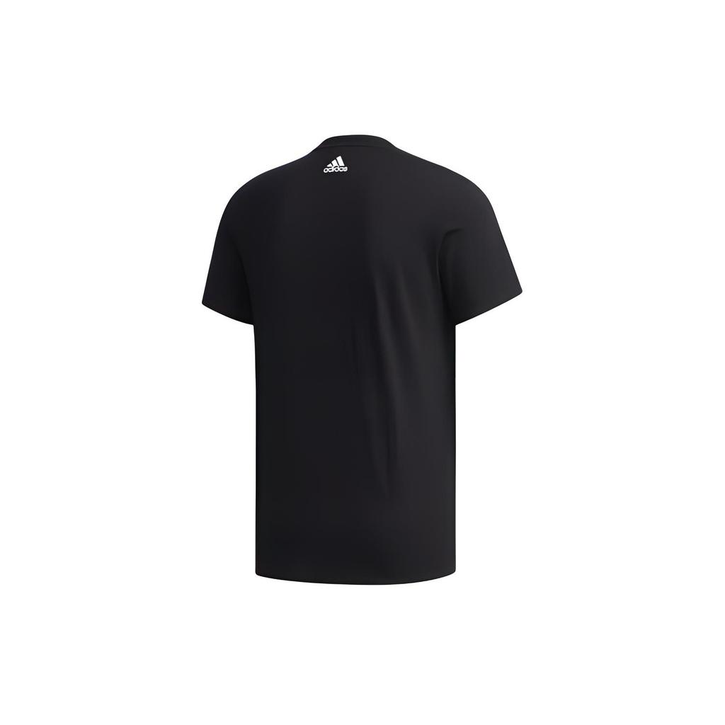 adidas Ai Gfx Ss Foil Sports Bronzing Printing Round Neck Short Sleeve Black Men's EH3814