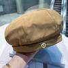 Новый берет детский весна и осень универсальный для лица маленькая восьмиугольная шляпа простая шляпа художника литературный и ретро