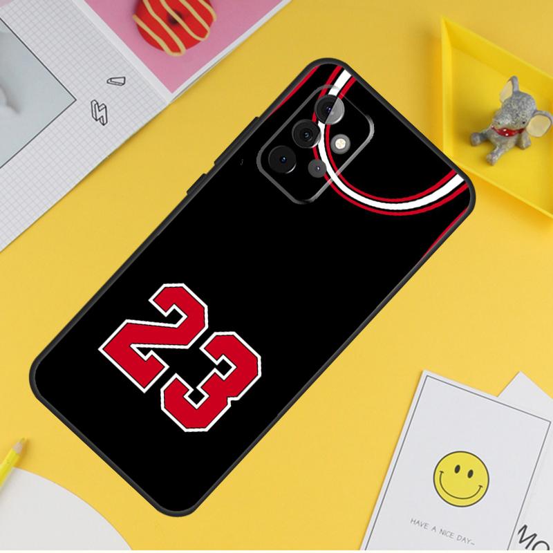 Чехол с номером 23 для баскетбола для Samsung Galaxy A36 A16 A56 A06 A54 A34 A14 A13 A53 A12 A22 A32 A52 A35 A17 A15 A55
