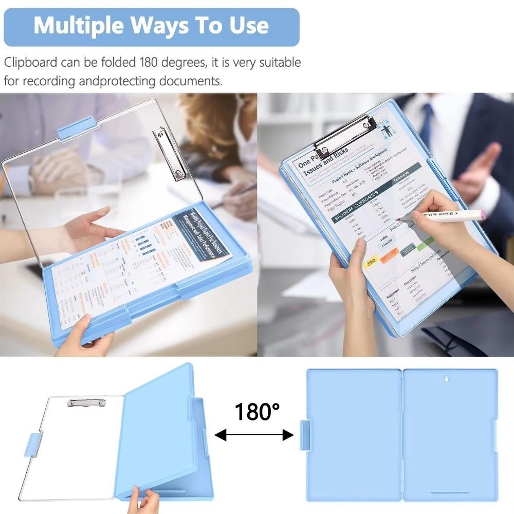 Heavy Duty Nursing Clipboard Folding Clip Board Portable Storage Clipboard  School Office