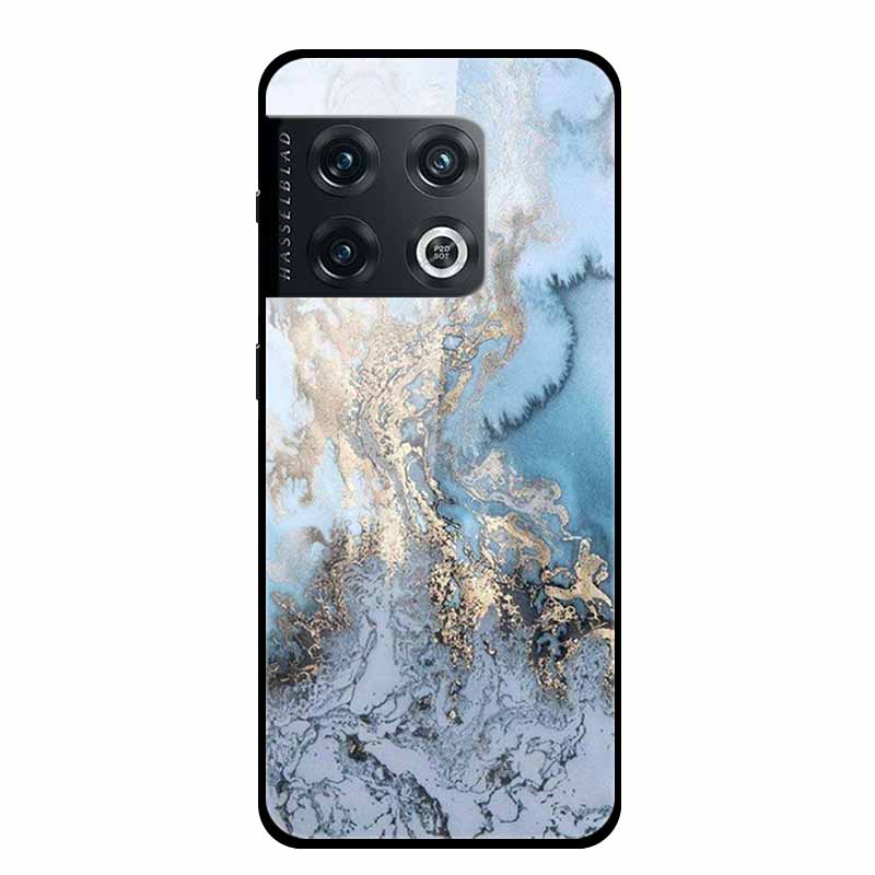 For OnePlus 10 Pro Case Marble Tempered Glass Back Cover Hard Case For OnePlus 10 Pro Shockproof Fundas NE2210 Protective Coque
