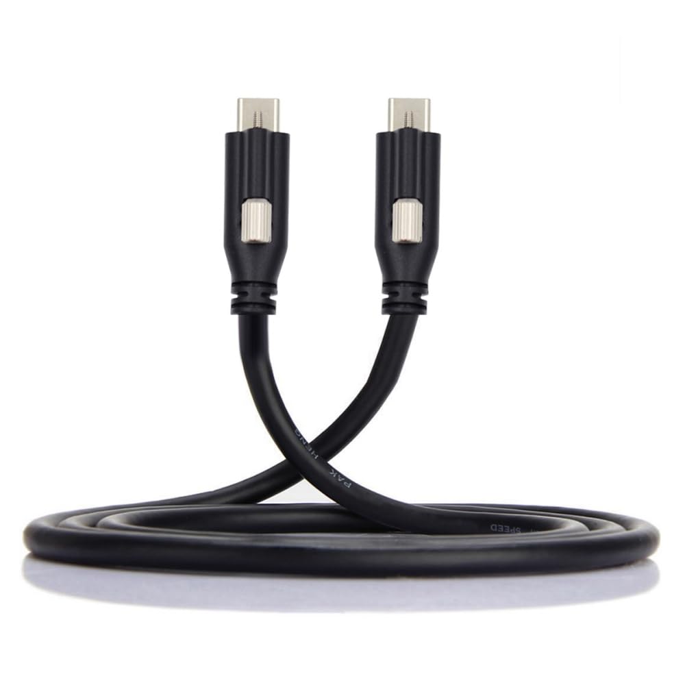 NFHK USB Кабель для передачи данных и питания с блокировкой для камер с однопанельным винтовым разъемом 3.1 Type-C USB-C (200СМ)