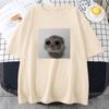Sad Hamster Tshirt Funny Cartoon Graphic Printing Tee-shirt Cotton Short Sleeve Women T-shirts Summer Soft O-neck Tees Top Girls