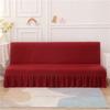 Solid Color Elastic Folding Sofa Bed Cover With Skirt Without Armrest Sofa Cover Seat Furniture Couch Cover for Living Room