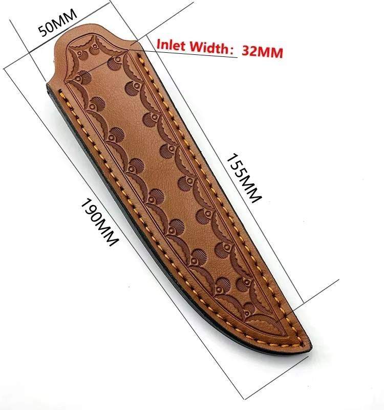 Genuine Cowhide Scabbard For Fixed Blade Knife Holster Hunting Tactical Knife Leather Knife Sheath Outdoor Knife Sheath