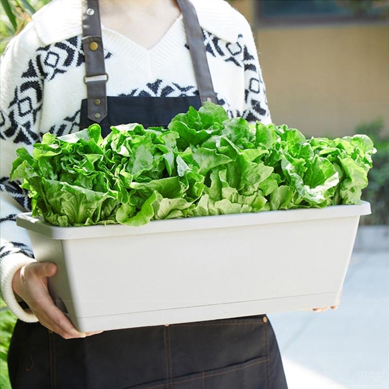 3шт прямоугольные кашпо цветочный горшок балкон дворик овощной корыто для посадки цветов пластиковые питомники цветочный горшок оптовая продажа