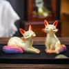 Color Changing Tea Pet Lovely The Little Fox Watering Color-changing Teaware for Tea Ceremony Tearoom Ornament Household Decor