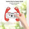Steering Wheel Controller for Nintendo Switch & Switch OLED, Racing Games Removable Accessories Joy Con Controller Grip for Mario Kart, Pack of 2