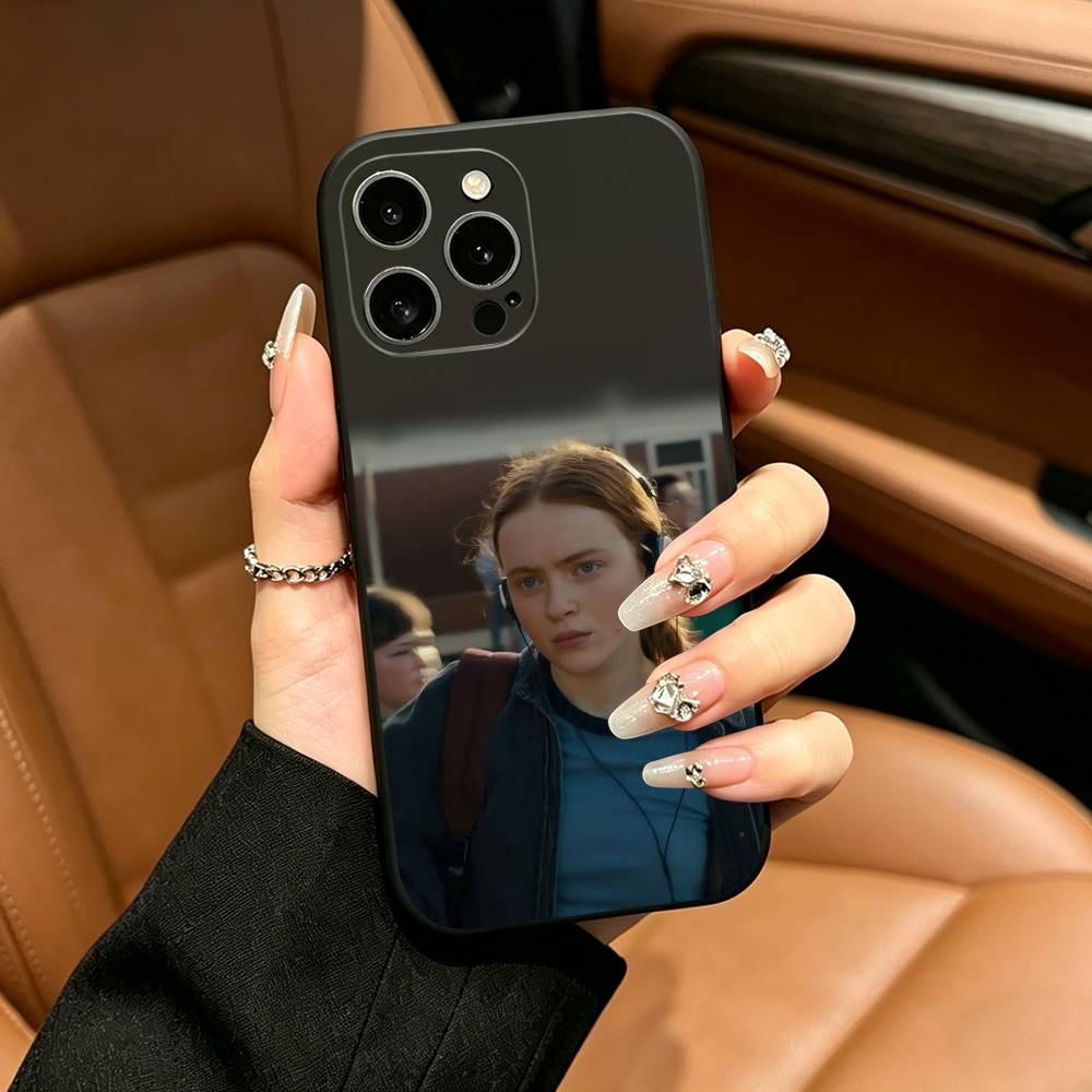 Звезда популярного сериала -S-Сэди Синк Чехол для телефона для iPhone 17,16,15,14,13,12,11 Pro Max,16/15/14Plus,XS Мягкий черный чехол