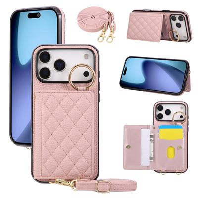 Кошелек-книжка через плечо с магнитным слотом для карт для iPhone 17 Pro Max 16 Plus 15 14 13 12 11 17air 16E с держателем-кольцом и подставкой Чехол