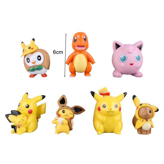 7Pcs Pokemon Figures Realistic Decoration Fine Workmanship Pokemon Battle Figure Toys for Children