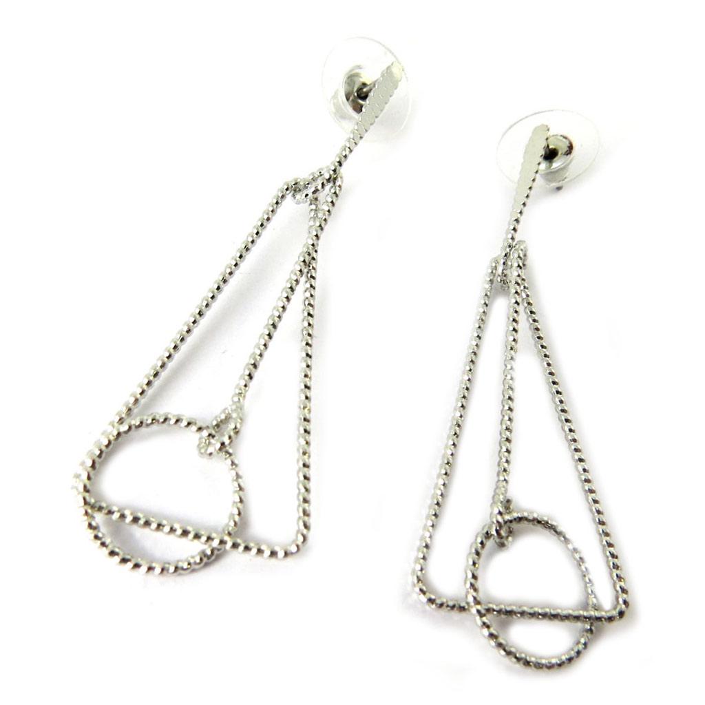 Les Trésors De Lily [N8321] — Серебряные дизайнерские петли «Хореография» (геометрические формы).