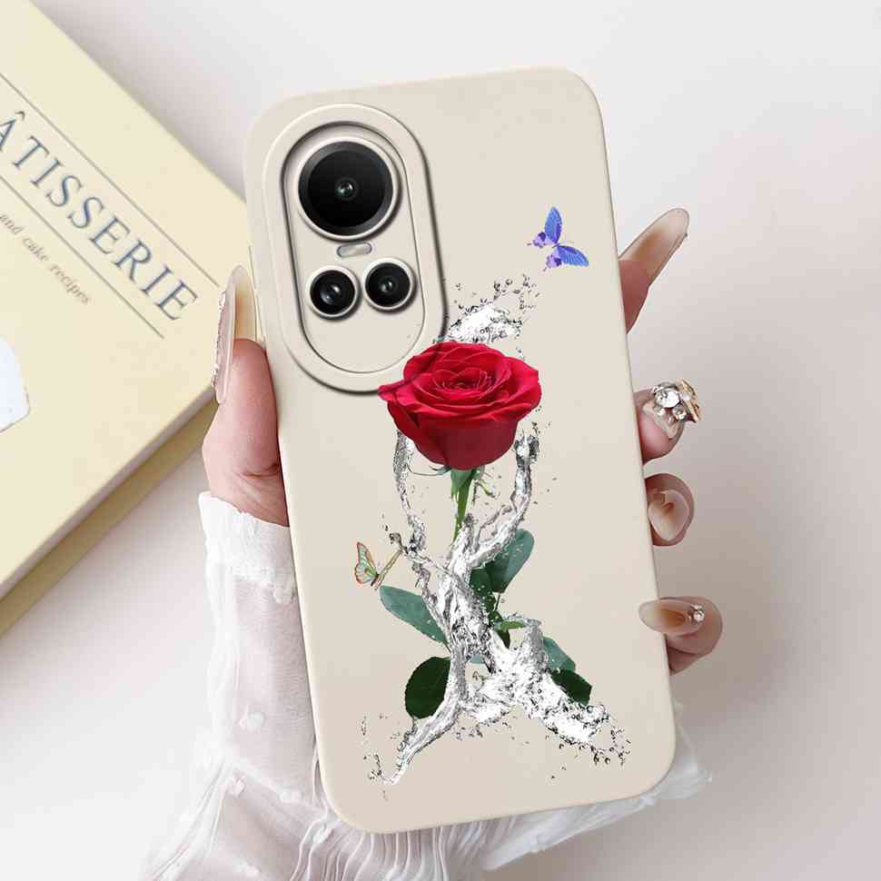 Чехол для Oppo Reno10 5G CPH2531 Роскошный Розовый Милый Кролик Мягкий Силиконовый Чехол Для Reno10 Pro 5G CPH2525 6.7" Глобальный Корпус Телефона