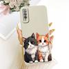 For Samsung Galaxy A7 2018 Case A750 SM-A750F Cover Lovely Cartoon Cat Soft Silicone Protection Shell For Samsung A7 2018 Bumper