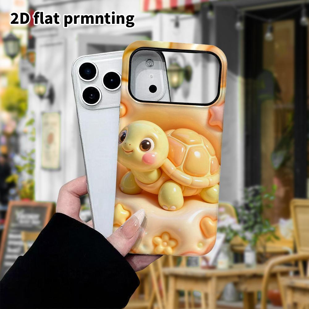 Phone case: 2D flat design suitable for iPhone 18 17 16 15 14 13 Pro protective case, little turtle, perfect Christmas and Halloween holiday gift