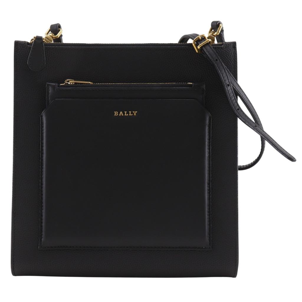 BALLY Shoulder Bag black leather Women Used