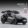 1:24 Модель Tesla X Модель Tesla 3 Сплав Литой Игрушечная Модель Автомобиля Звук и Свет Детская Игрушка Коллекционные Предметы Подарок на День Рождения