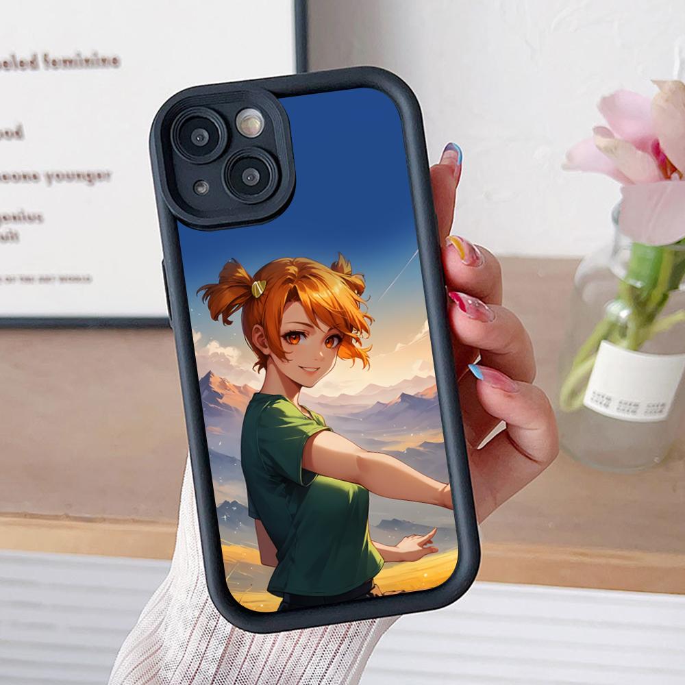Вечное Лето Алиса Утолщенный ТПУ Чехол для Мобильного Телефона для iPhone 17 16 15 14 13 12 11 Air Pro Max Plus Цветной Чехол