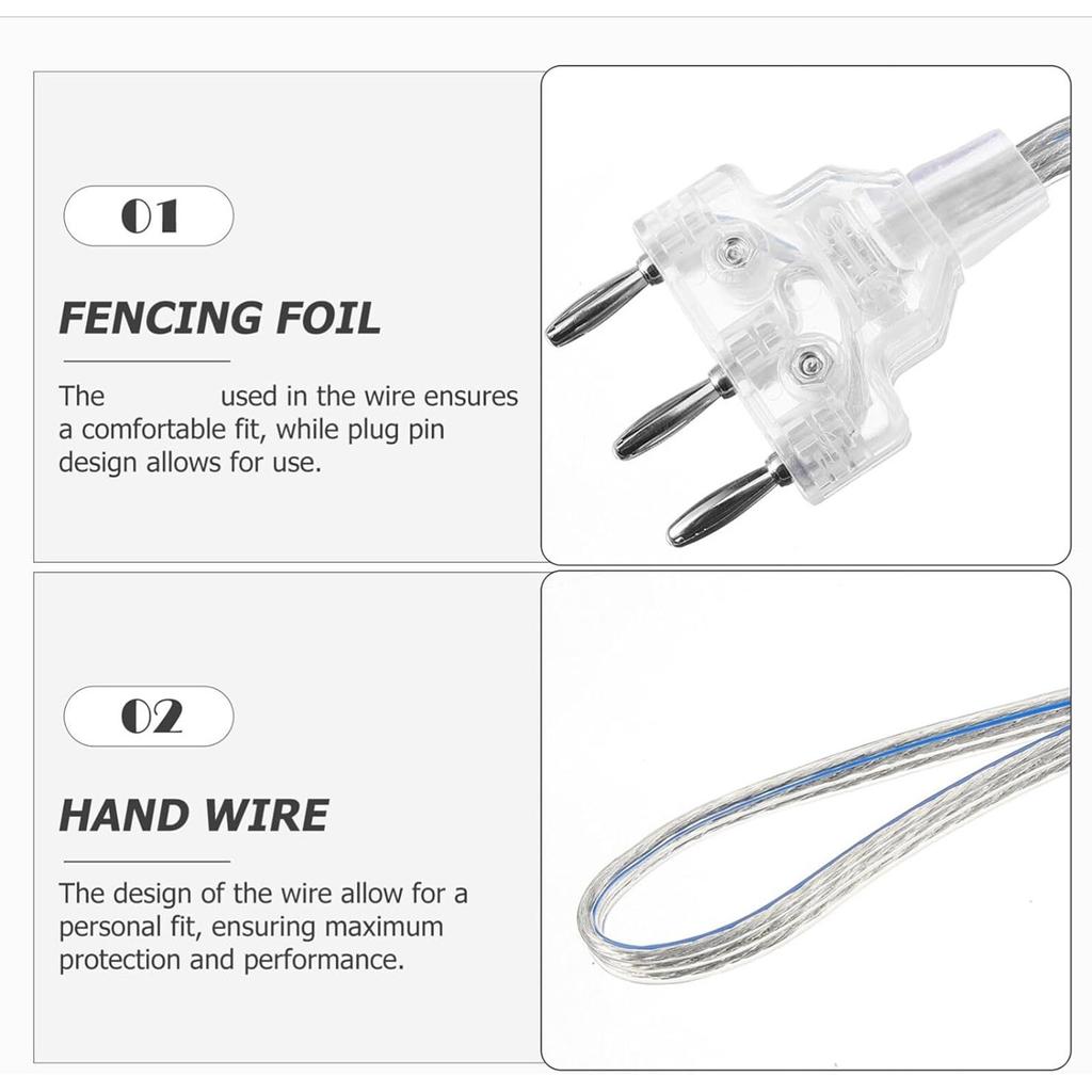 Foil Body Wire Fencing Epee Foil Hand Cord Light Weight Flexible Rockible Fencing Body Wire Pin Plug Body Cord Enduring